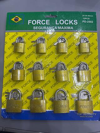 Cartela De Cadeado Com 12 Unidades