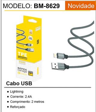 Lightning • Corrente: 2.4A • Comprimento: 2 metros