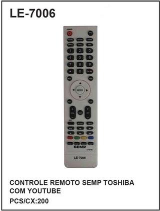CONTROLE REMOTO SEMP TOSHIBA COM YOUTUBE