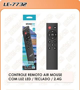 CONTROLE REMOTO AIR MOUSE COM LUZ LED / TECLADO / 2.4G