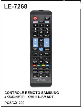 CONTROLE REMOTO SAMSUNG 4K/3D/NETFLIX/HULU/SMART