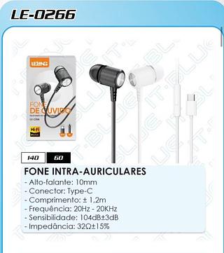 FONE INTRA-AURICULARES Conector: Type-C