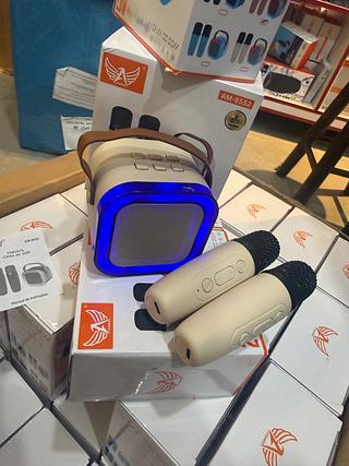 Caixa de som com 2 microfone