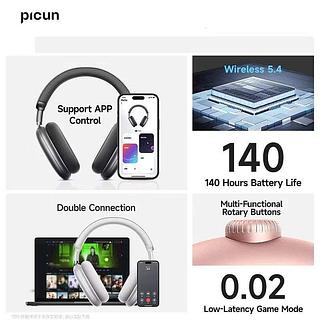 Fones de ouvido sem fio PICUN F8 Pro Bluetooth 5.4 com duas reduções de ruído, ANC e ENC ATÉ 140H DE BATERIA