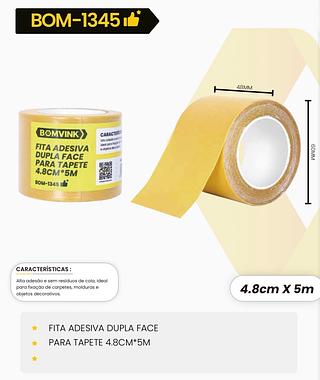 FITA ADESIVA DUPLA FACE PARA TAPETE 4.8CM*5M