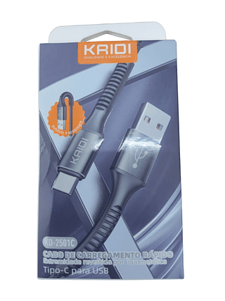CABO KAIDI REFORÇADO TIPO C 1M