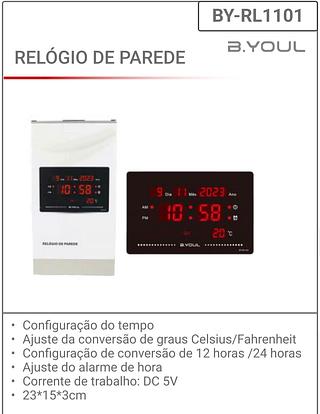 RELÓGIO DE PAREDE 23*15*3cm