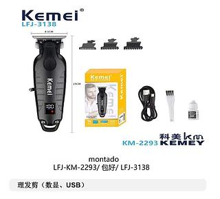 Maquina De Cortar Cabelo Recarregável Profissional Bivolt Kemei KM-2293