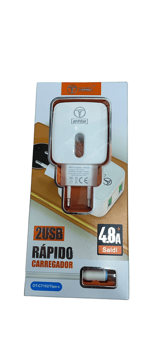 OTTO-CARREGADOR RÁPIDO 2USB 4.8A- TPC