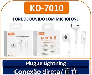 FONE DE OUVIDO COM MICROFONE Plugue Lightning Conexao direta
