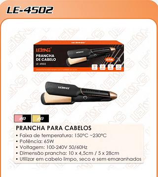 PRANCHA PARA CABELOS • Faixa de temperatura: 150°C ~230°C