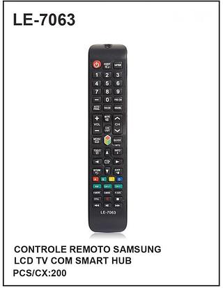 CONTROLE REMOTO SAMSUNG LCD TV COM SMART HUB
