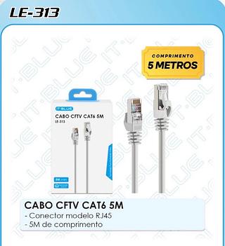 CABO CFTV CAT6 5M - Conector modelo RJ45 - 5M de comprimento