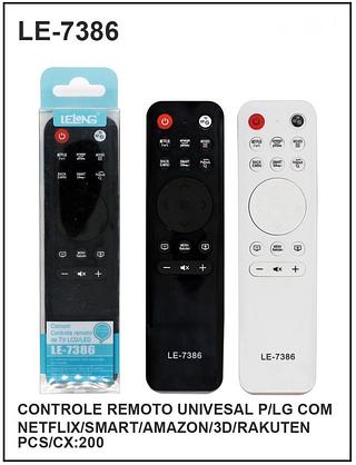 CONTROLE REMOTO UNIVESAL P/LG COM NETFLIX/SMART/AMAZON/3D/RAKUTEN