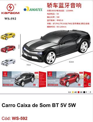 Carro Caixa de Som BT 5V 5W
