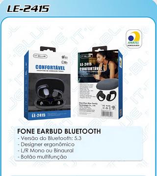 FONE EARBUD BLUETOOTH - Versão do Bluetooth: 5.3