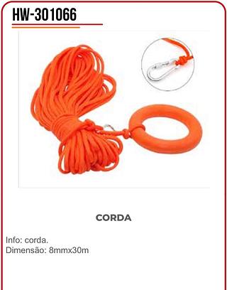 corda. Dimensão: 8mmx30m