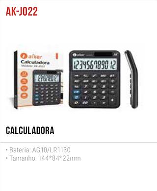 CALCULADORA • Bateria: AG10/LR1130• Tamanho: 144*84*22mm