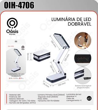 LUMINÁRIA DE LED DOBRÁVEL