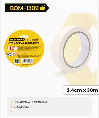 FITA ADESIVA DECORATIVA 2.4CM*30M