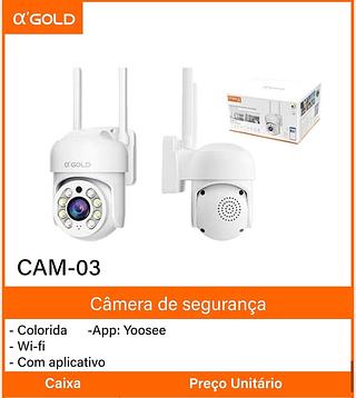 Câmera de segurança- Colorida - Wi-fi - Com aplicativo Caixa Câmera de segurança -App: Yoosee