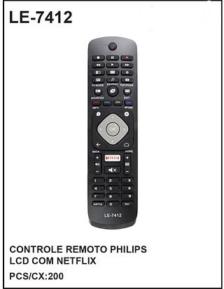 CONTROLE REMOTO PHILIPS LCD COM NETFLIX