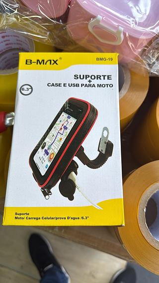 SUPORTE CASE E USB PARA MOTO